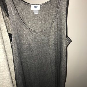 Old Navy Dark Grey shimmery Tank Top